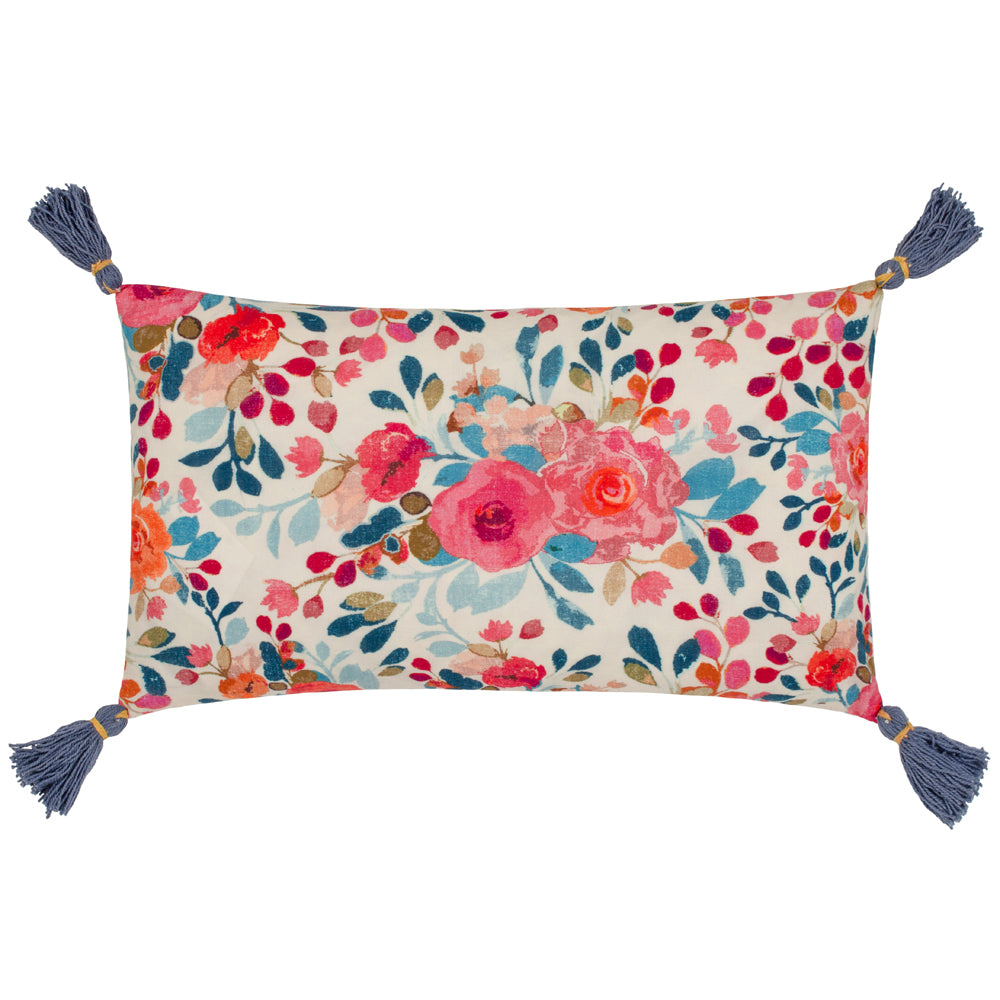 Posies Floral Tasselled Cushion