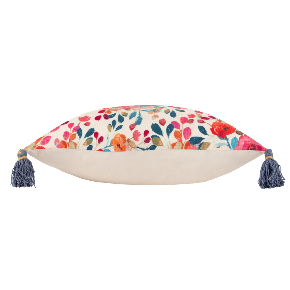 Posies Floral Tasselled Cushion