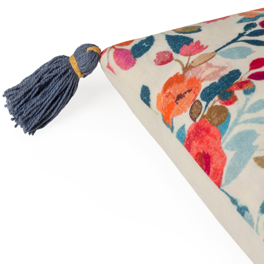 Posies Floral Tasselled Cushion