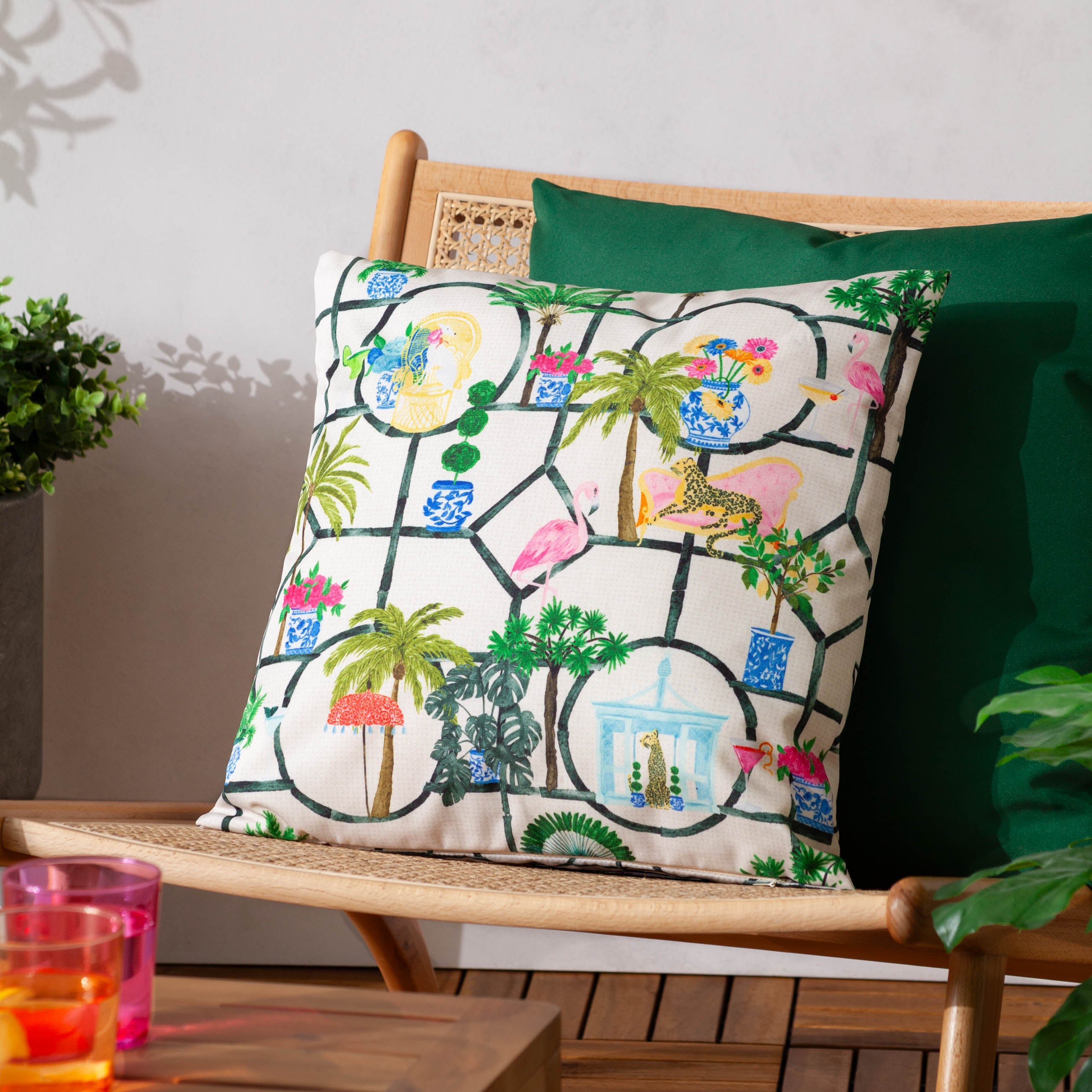 Palm Royale Club Club Printed Outdoor Cushion