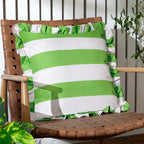 Palm Royale Stripe Ruffle Printed Outdoor Cushion