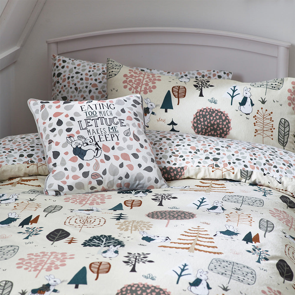 Scandi Woods Peter Rabbit™ 100% Brushed Cotton Duvet Cover Set