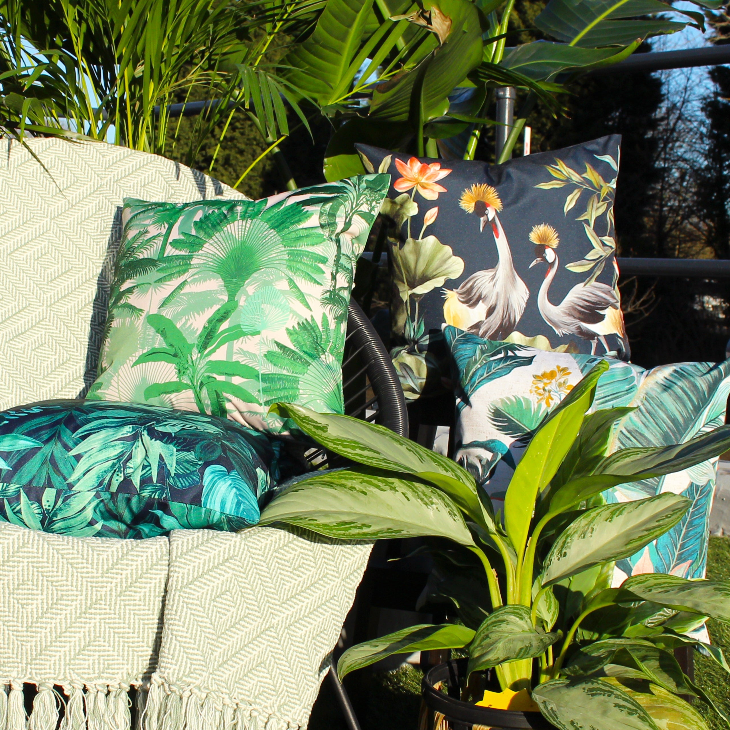 Psychedelic Jungle Outdoor Cushion