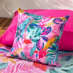 Psychedelic Jungle Outdoor Cushion Hot Pink