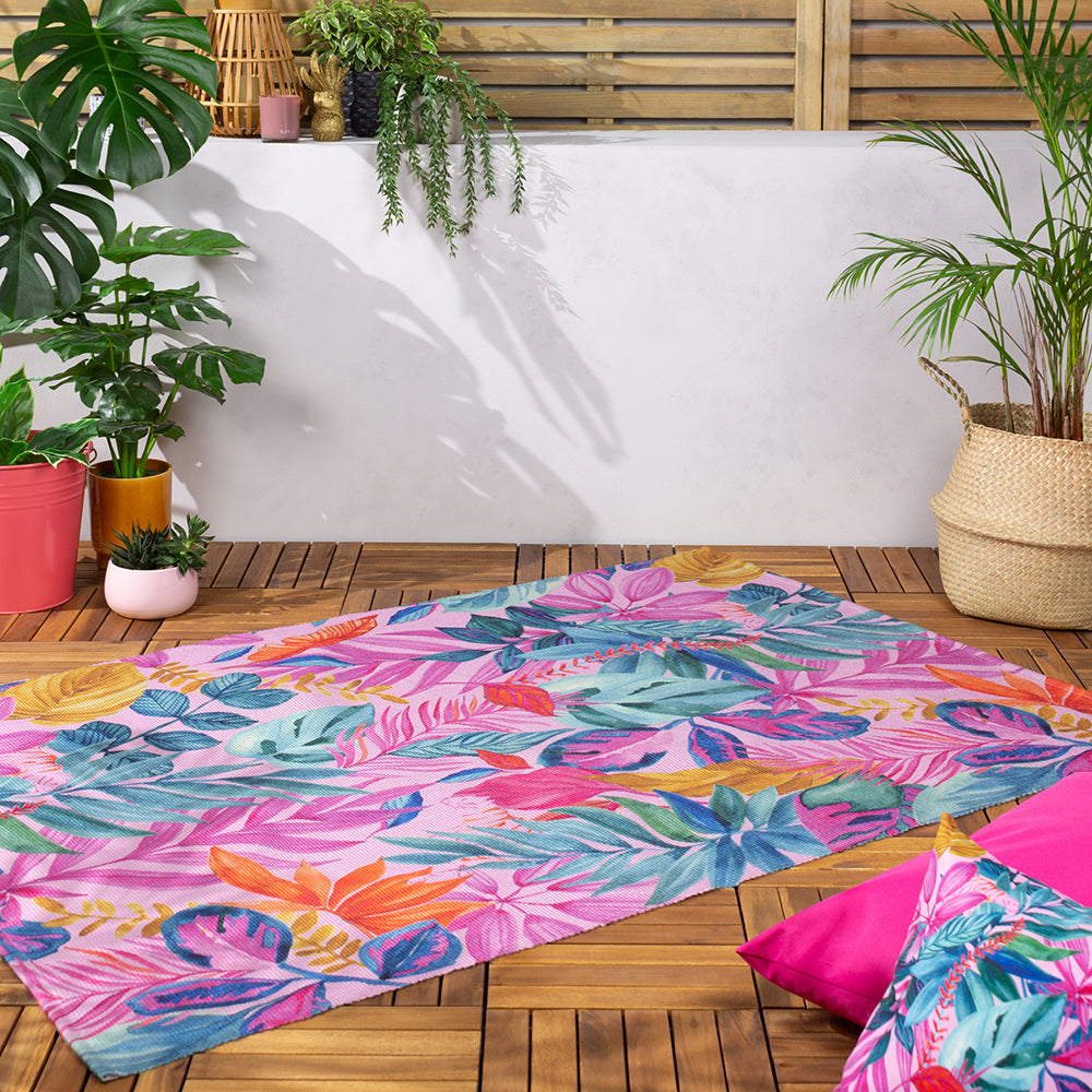 Psychedelic Jungle 120x170cm Outdoor Washable Rug
