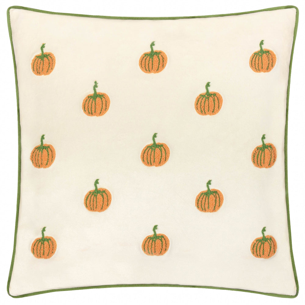 Pumpkin Spice Tufted Velvet Cushion