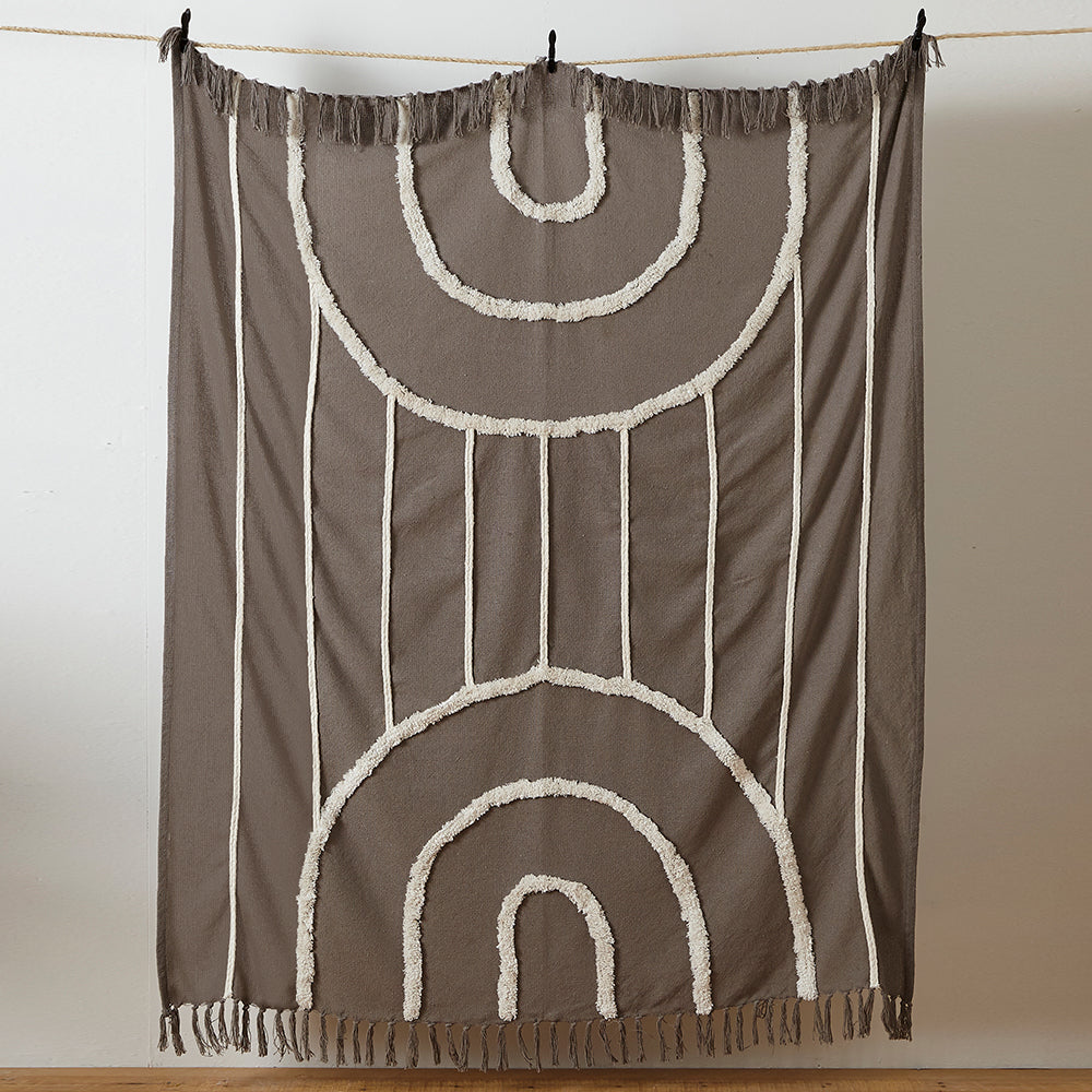 Rainbow Tuft Tasselled Throw