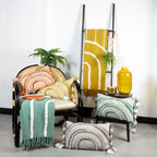 Rainbow Tuft Tasselled Throw