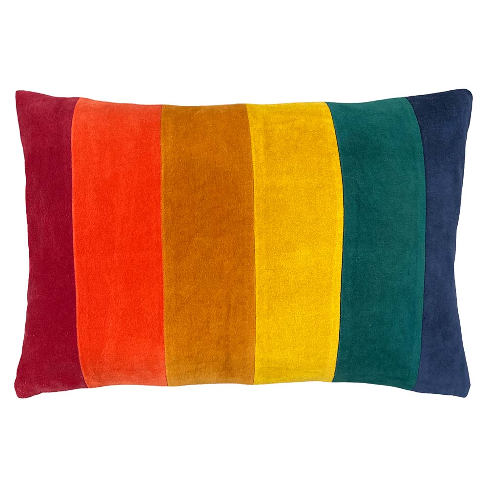 Rainbow Striped Cushion