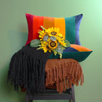 Rainbow Striped Cushion