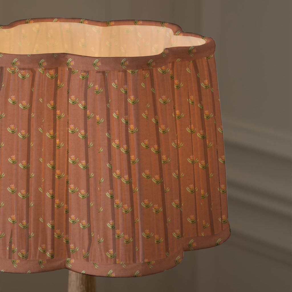 Raja Pleated Scalloped Lamp Shade