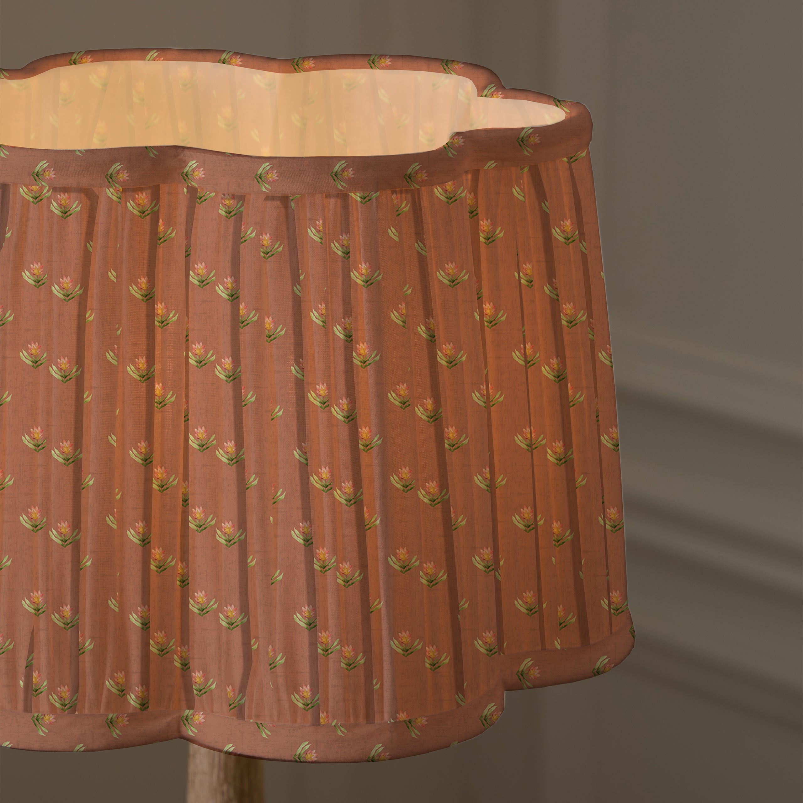 Raja Pleated Scalloped Lamp Shade