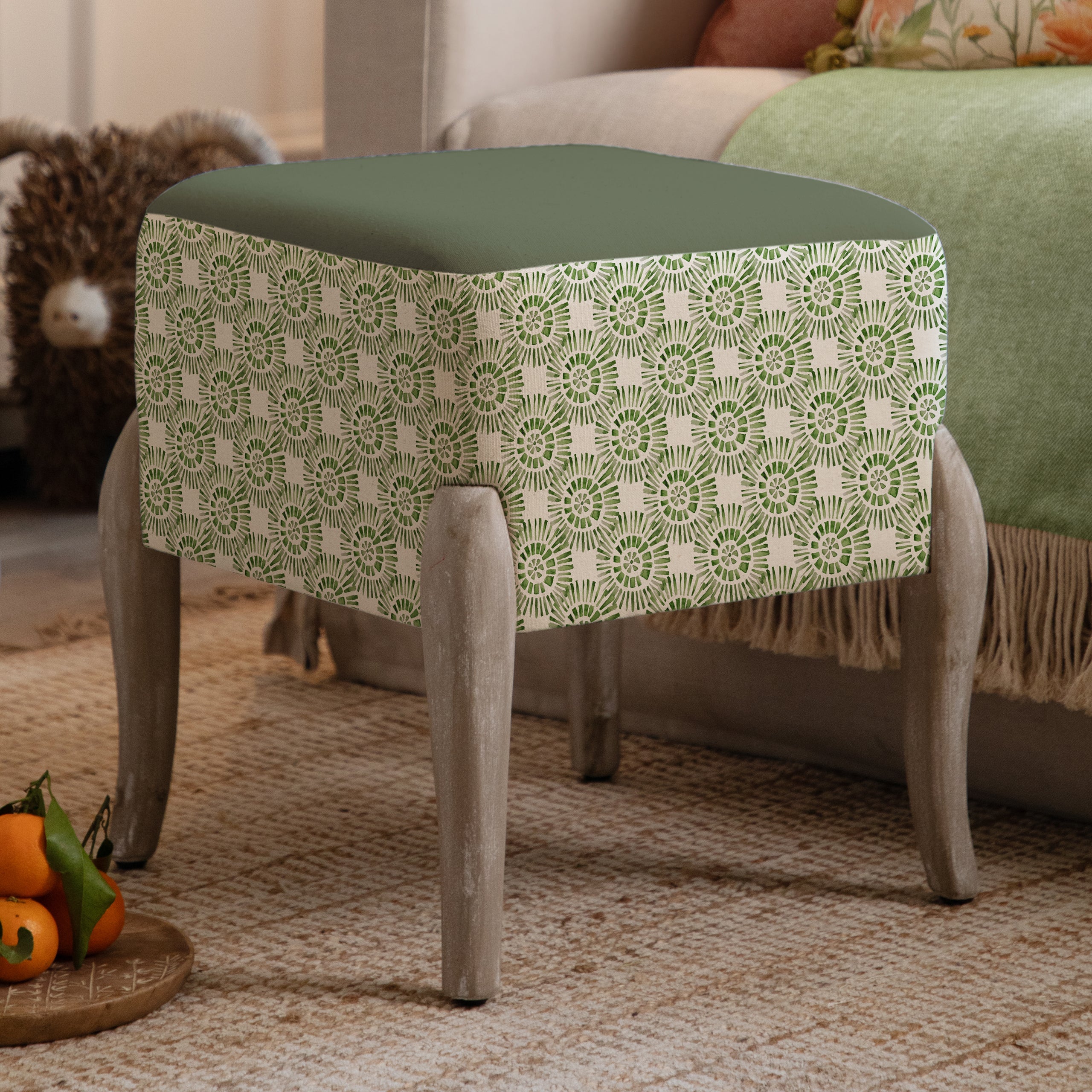 Vali Printed Ralf Footstool