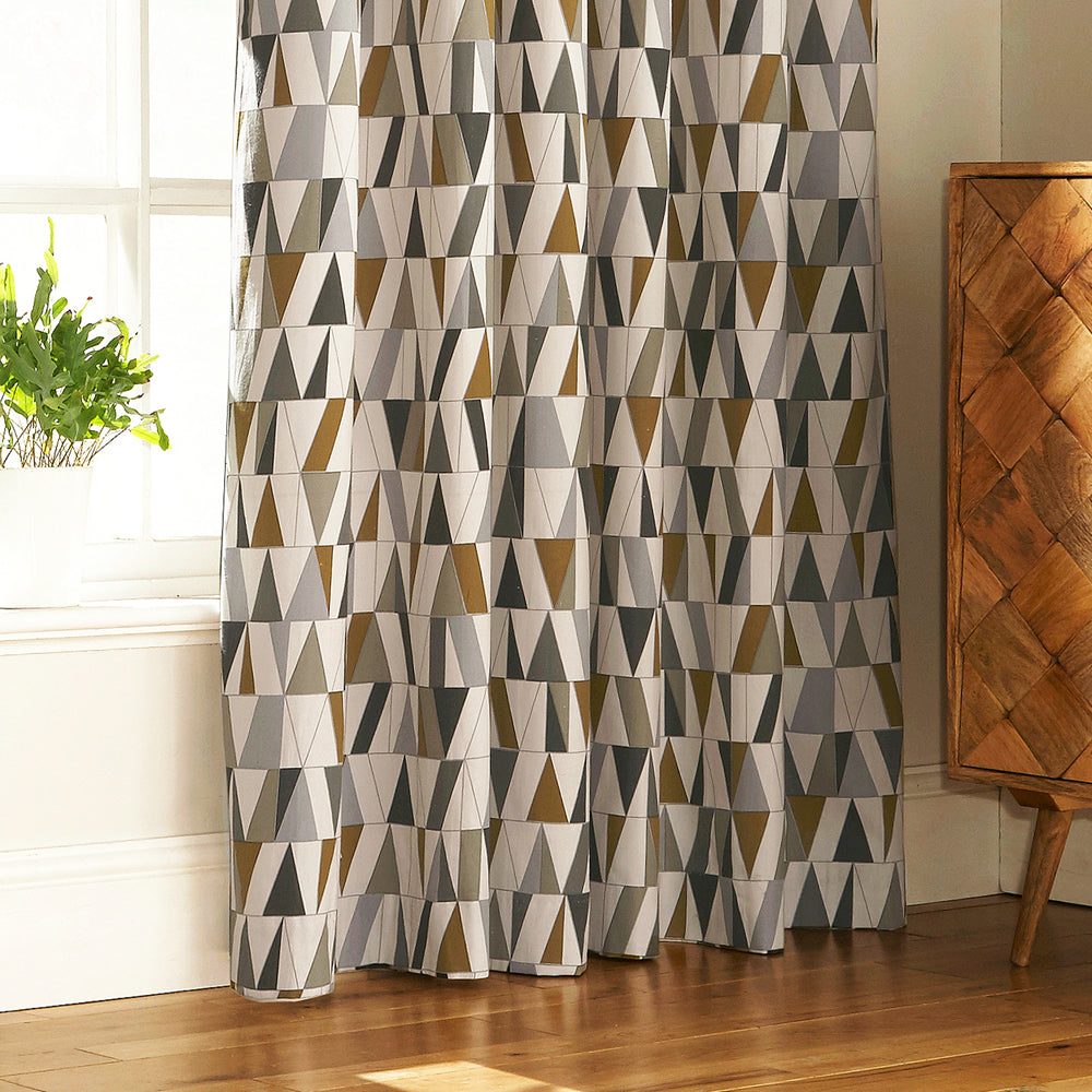 Reno Geometric Eyelet Curtains