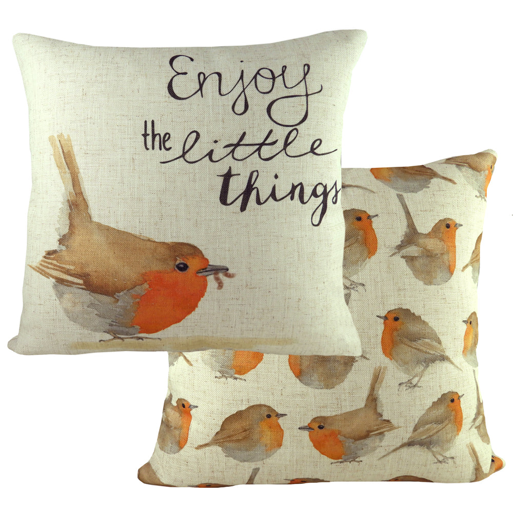 Robin Printed Cushion Orange