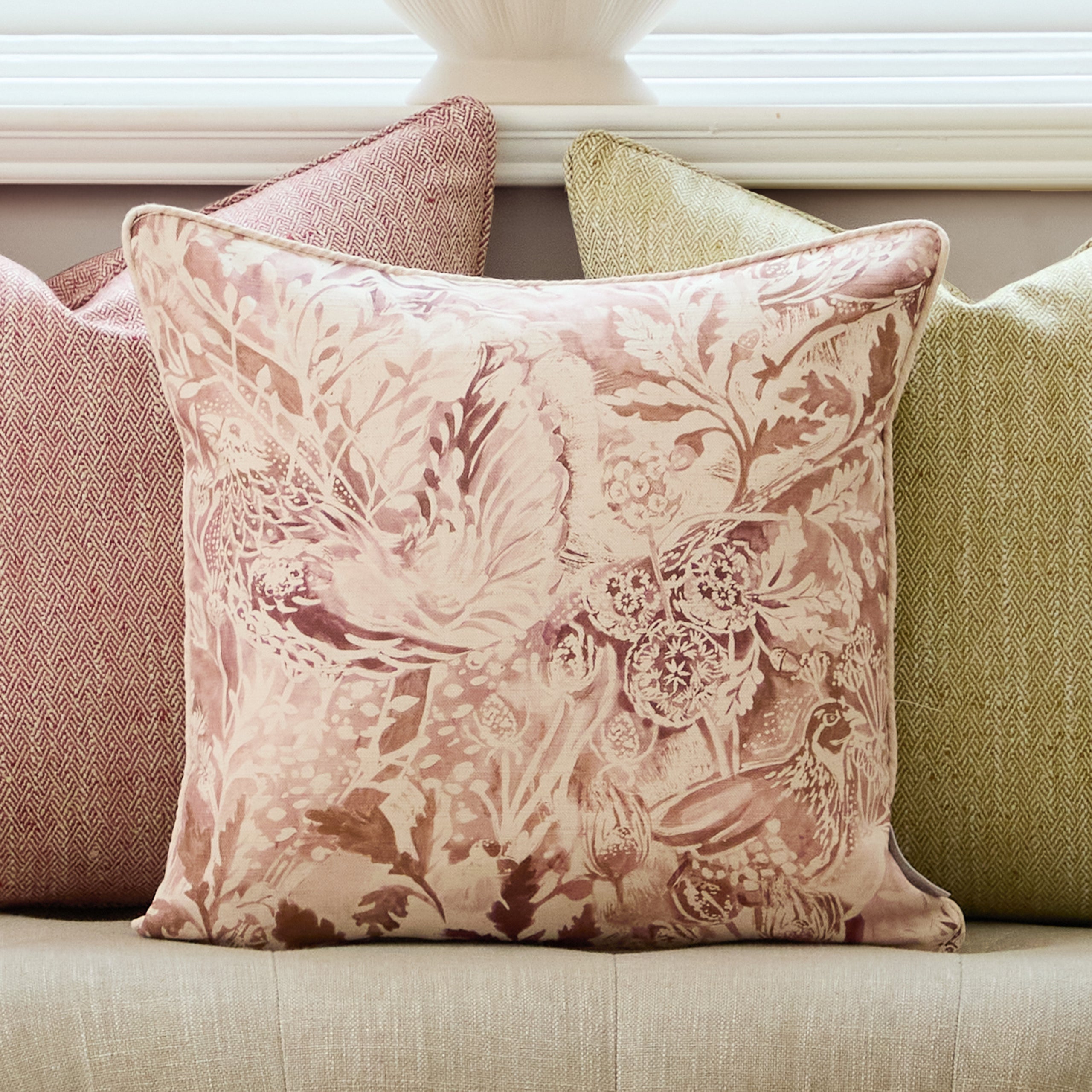 Rothesay Printed Piped Cushion