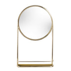 Round Shelf Wall Mirror