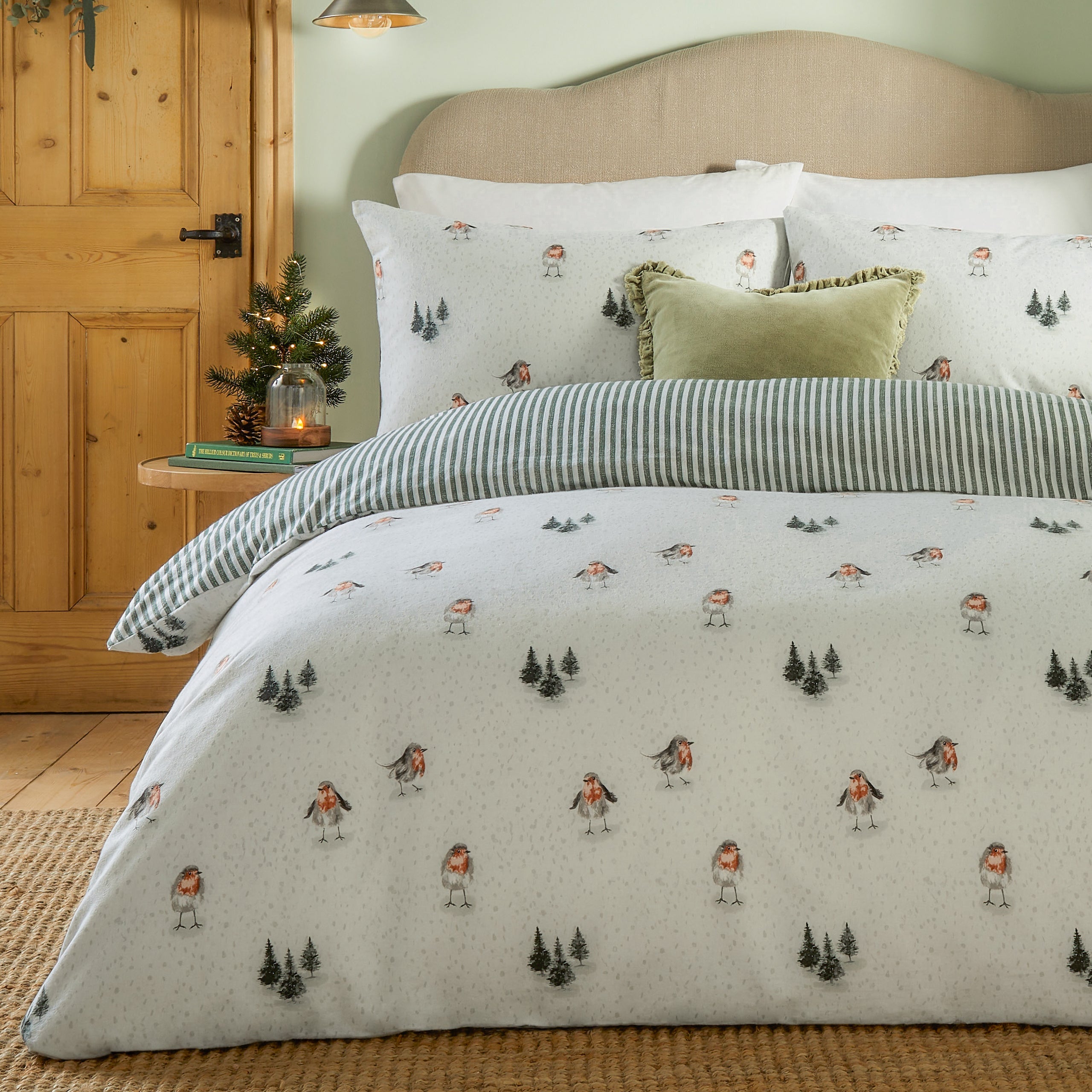 Robins Return Brushed Cotton Duvet Cover Set