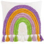 Rainbow Tassels Cotton Tufted Cushion