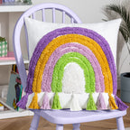 Rainbow Tassels Cotton Tufted Cushion