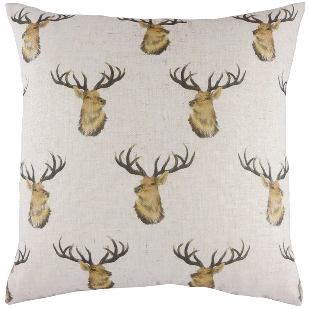 Stag Head Repeat Stag Cushion