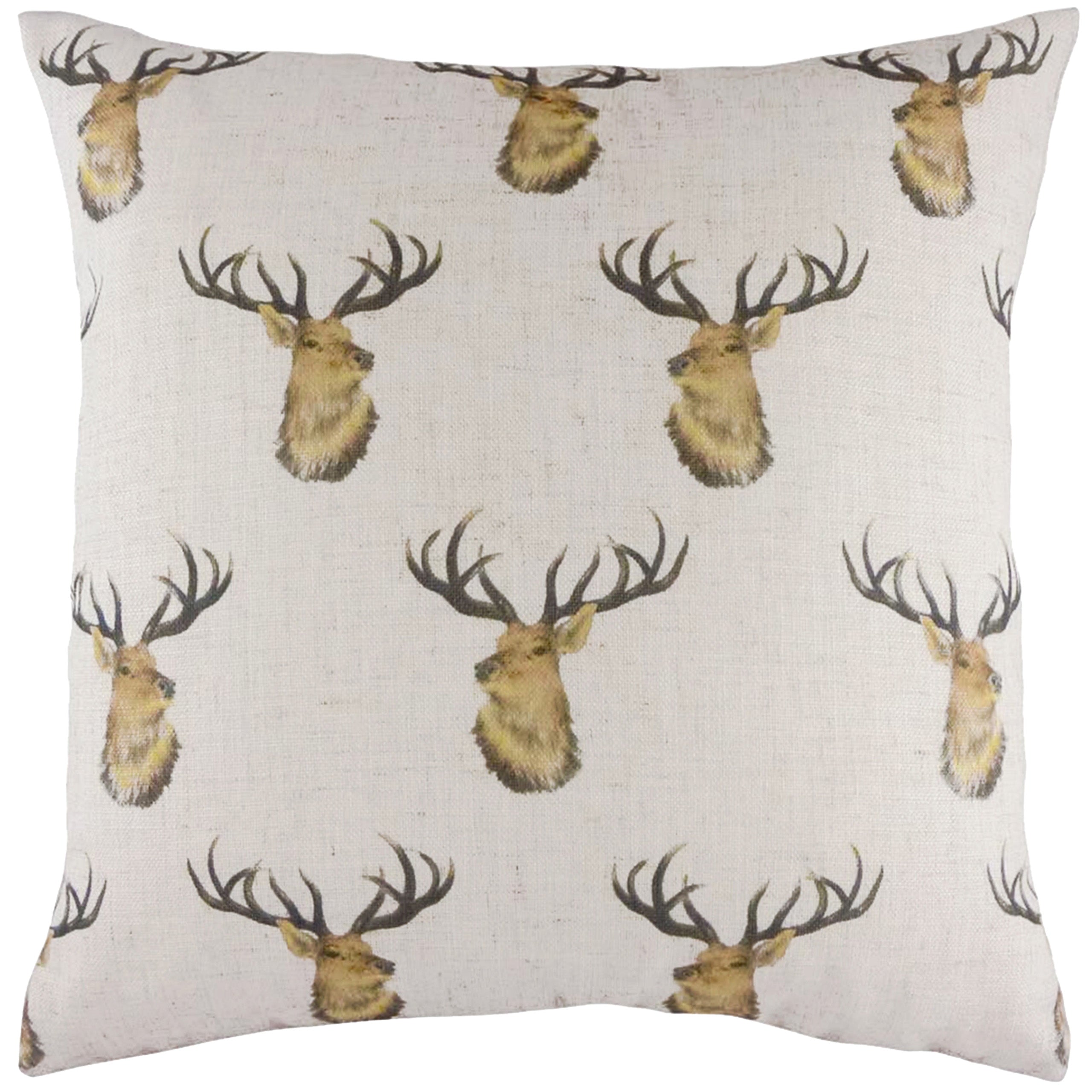 Stag Head Repeat Stag Cushion
