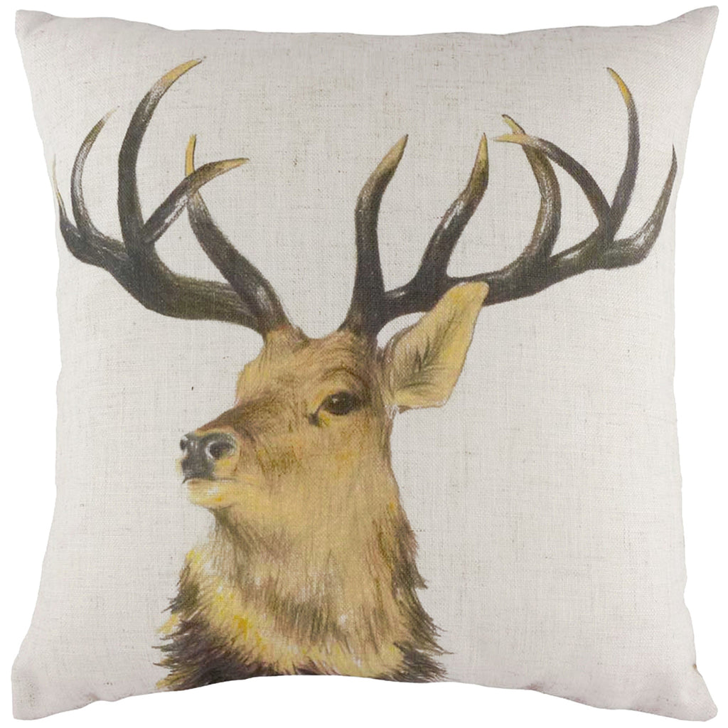 Stag Head Repeat Stag Cushion