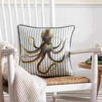 Salcombe Octopus Piped Cushion