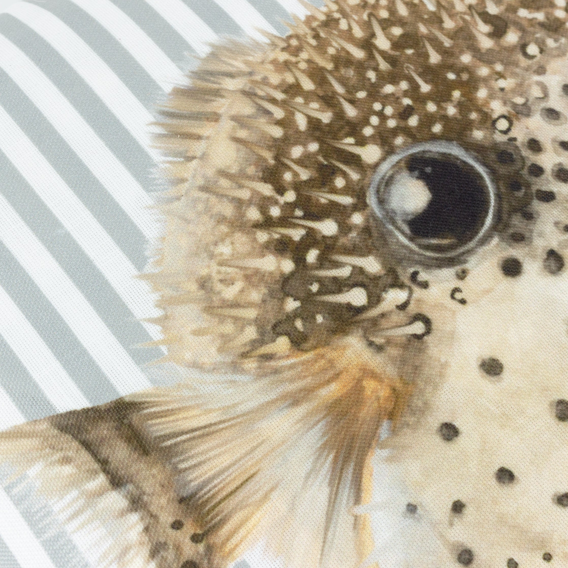 Salcombe Pufferfish Piped Cushion