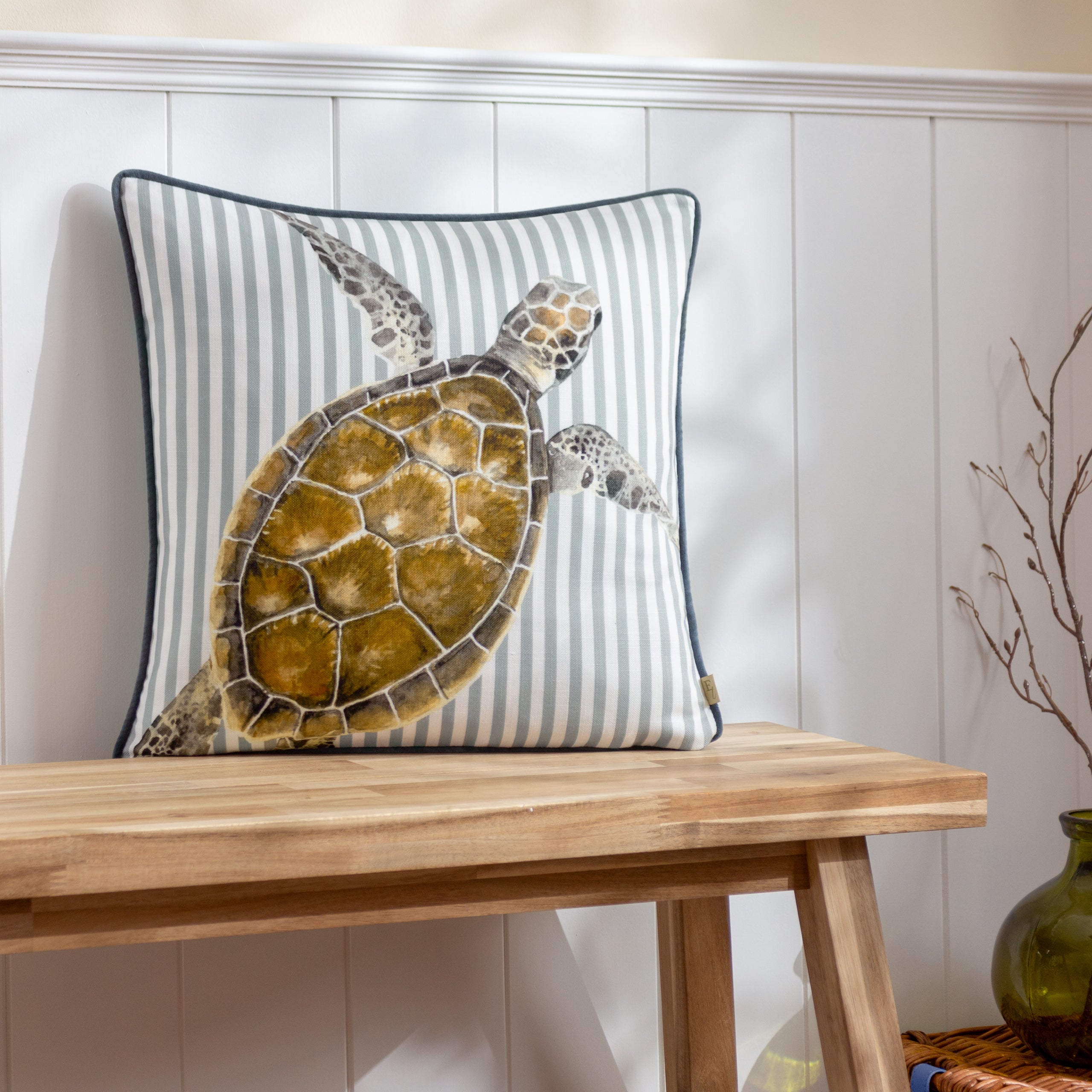 Salcombe Turtle Piped Cushion