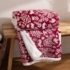 Skandi Woodland Sherpa Fleece Throw