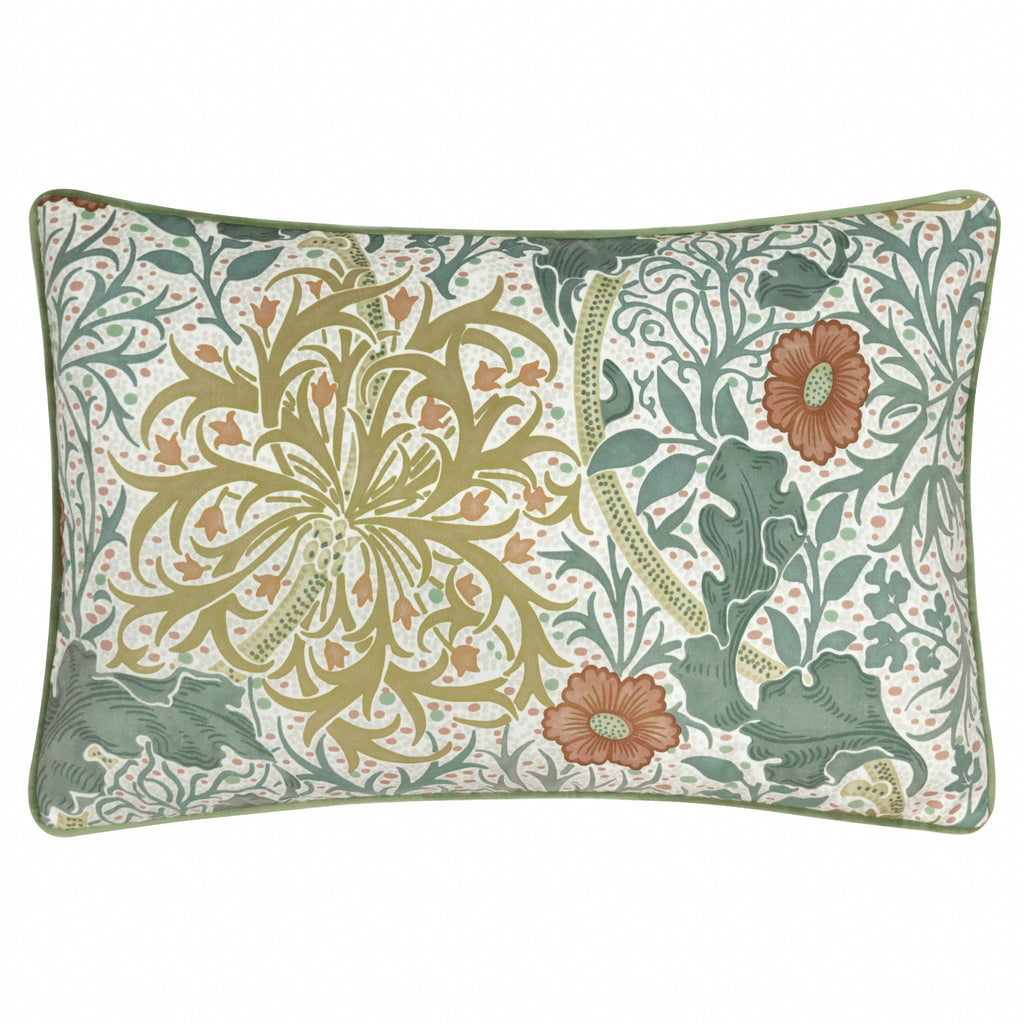 Seaweed Printed Velvet Cushion