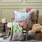 Seraphina Printed Ruche Fringe Cushion