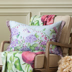 Seraphina Printed Ruche Fringe Cushion