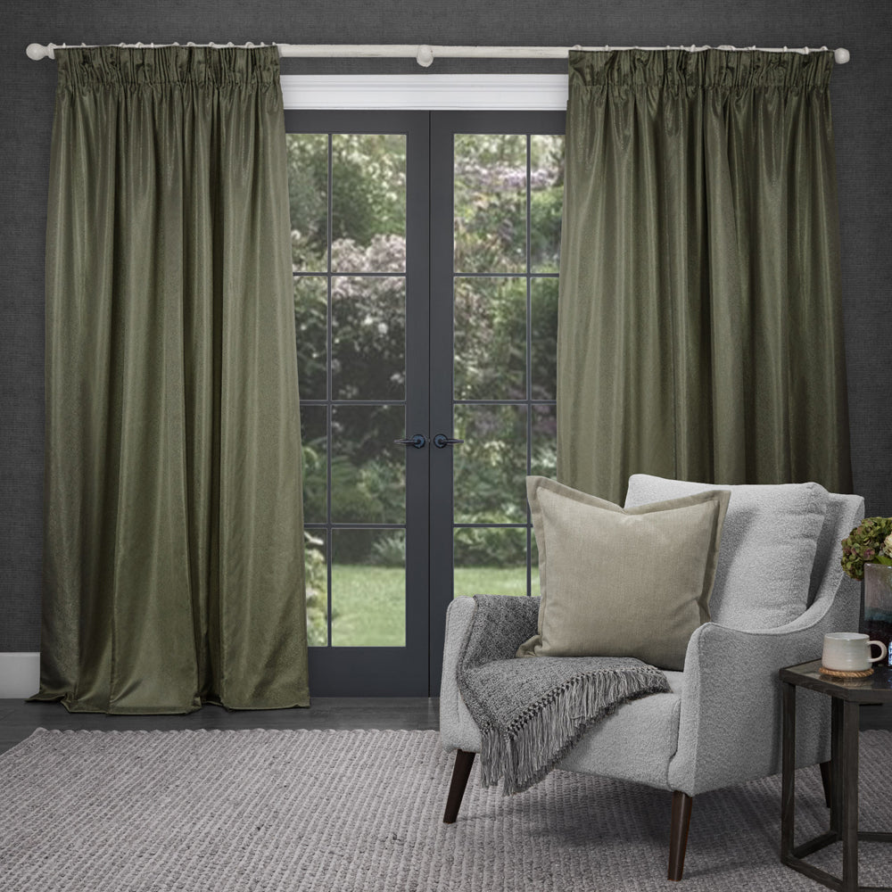 Sereno Woven Pencil Pleat Curtains