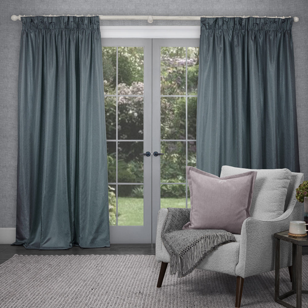Sereno Woven Pencil Pleat Curtains