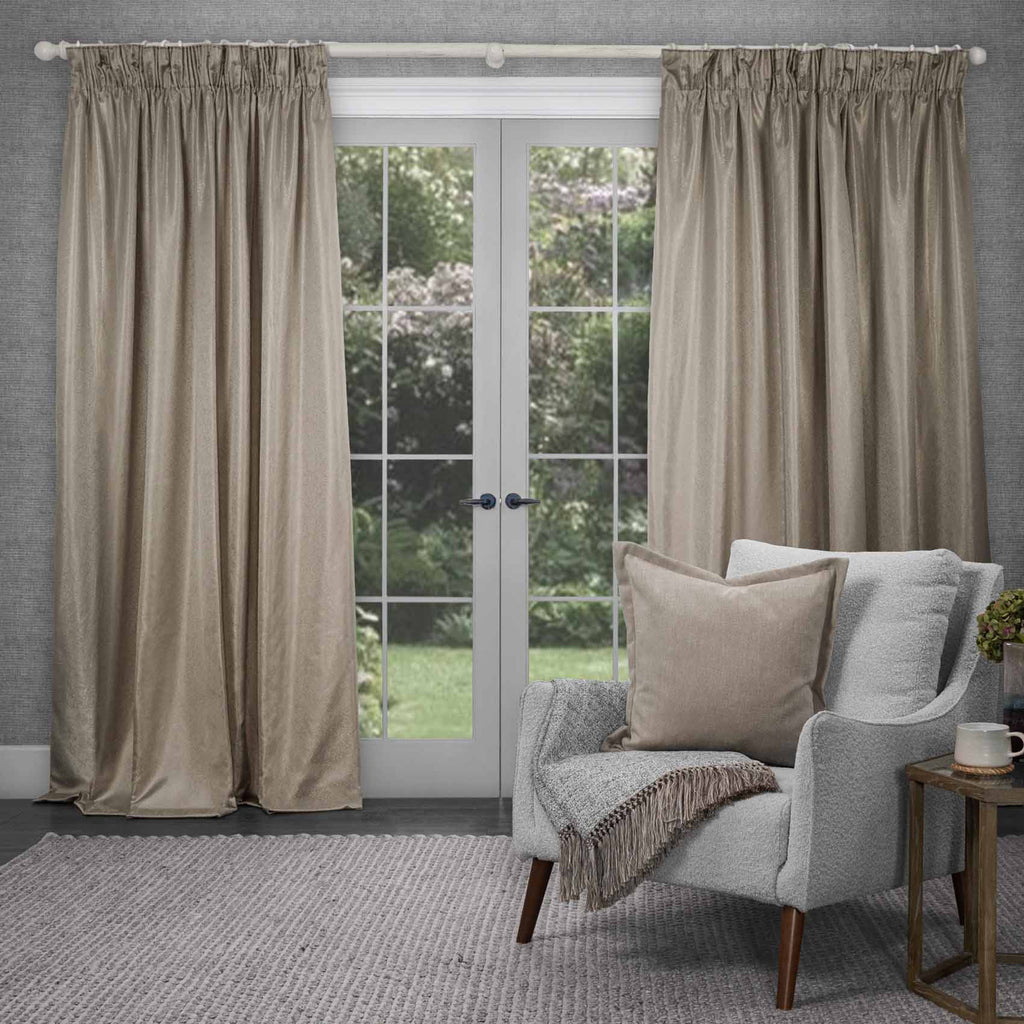 Sereno Woven Pencil Pleat Curtains