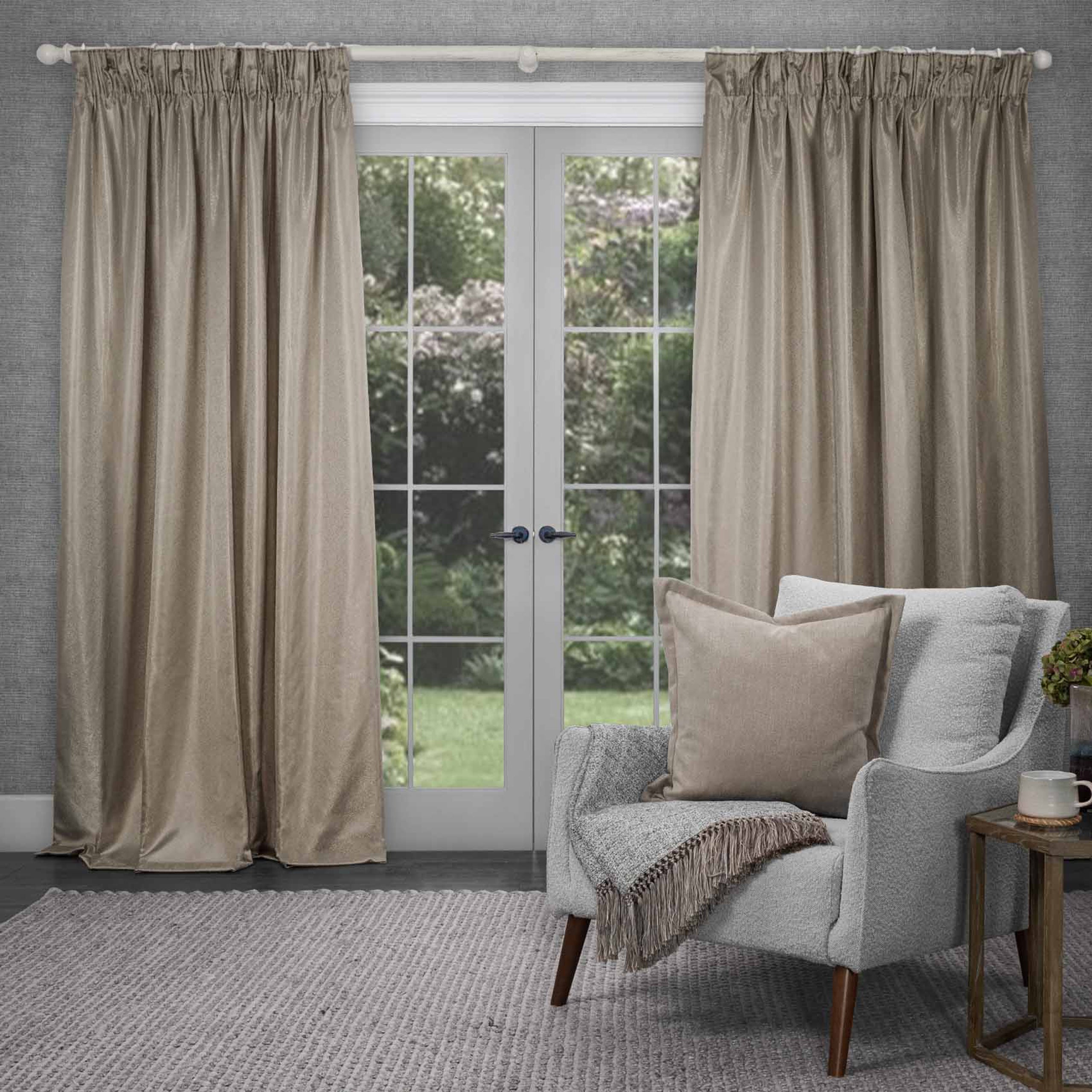 Sereno Woven Pencil Pleat Curtains