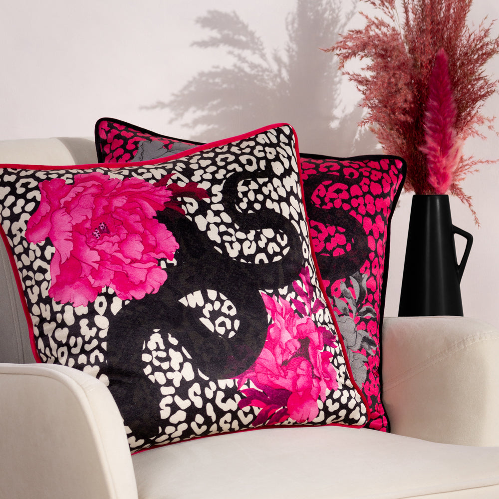 Serpentine Animal Print Cushion