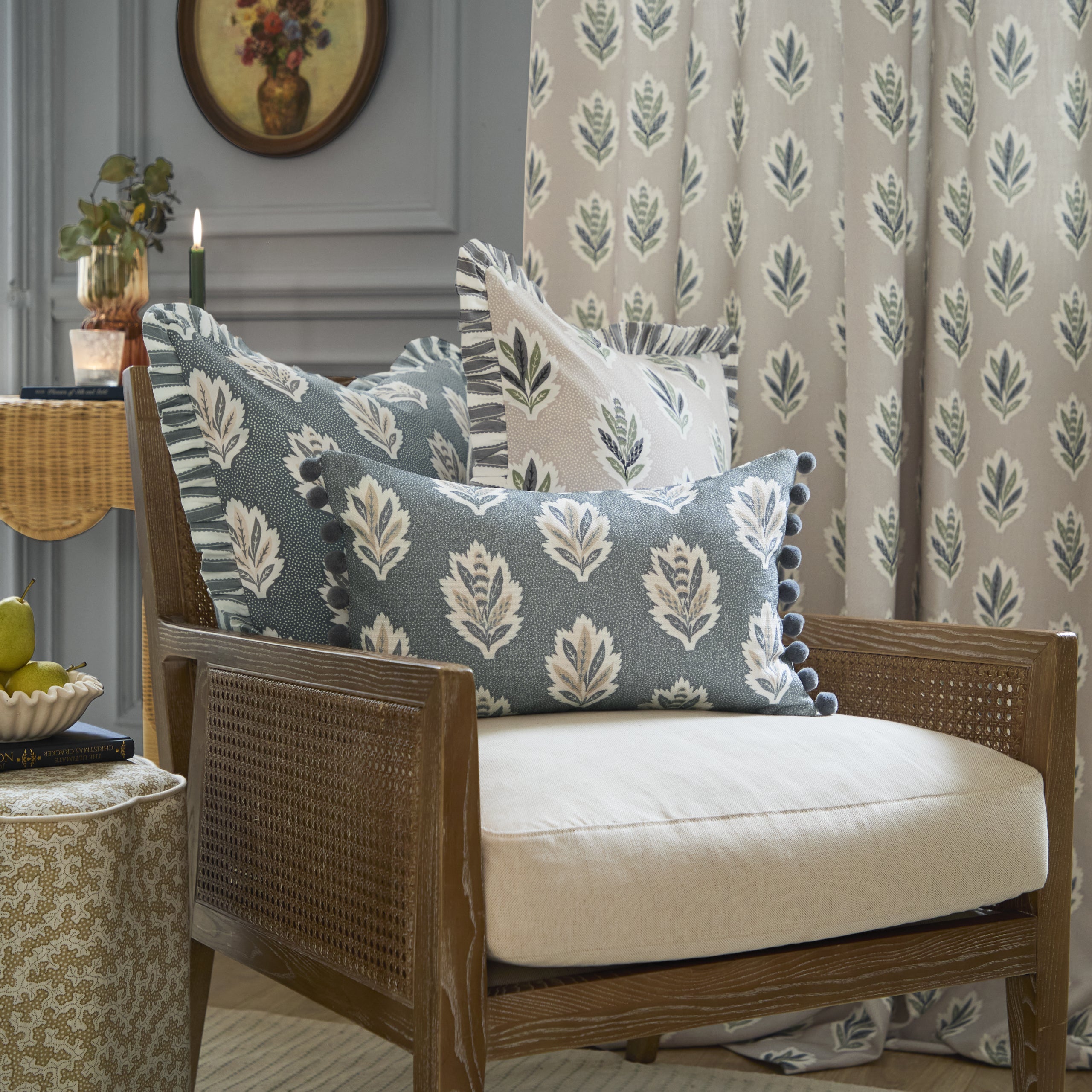 Sessile Leaf Printed Cushion