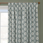 Sessile Leaf Motif Pencil Pleat Curtains