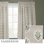 Sessile Leaf Motif Pencil Pleat Curtains