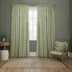 Sessile Leaf Motif Pencil Pleat Curtains