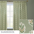 Sessile Leaf Motif Pencil Pleat Curtains