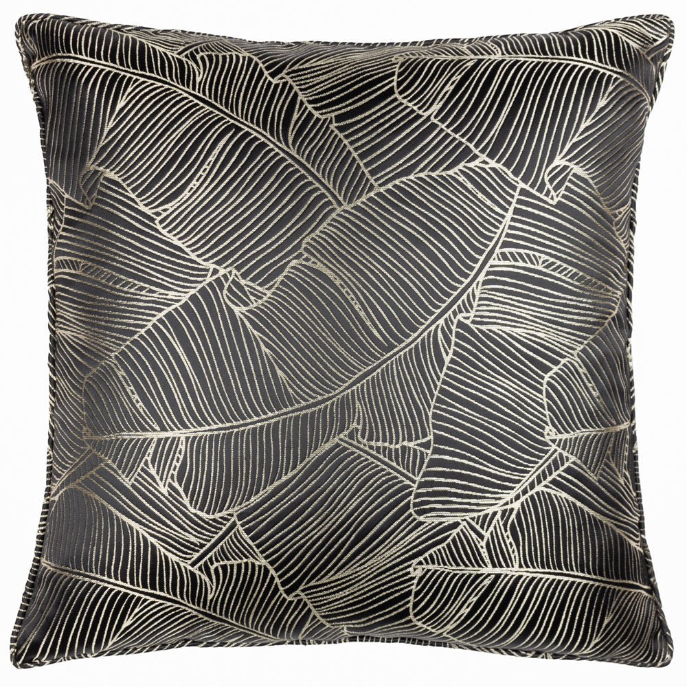 Seymour Embroidered Woven Jacquard Piped Cushion