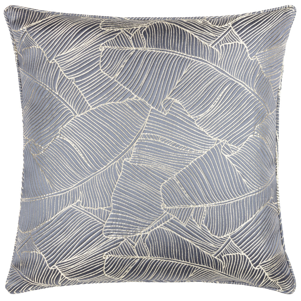 Seymour Embroidered Woven Jacquard Piped Cushion