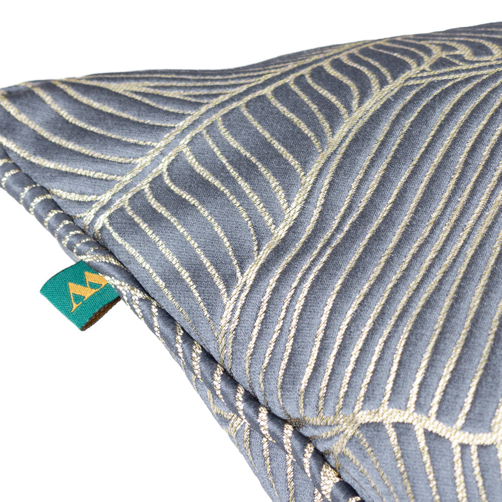 Seymour Embroidered Woven Jacquard Piped Cushion