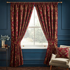 Shiraz Traditional Jacquard Pencil Pleat Curtains