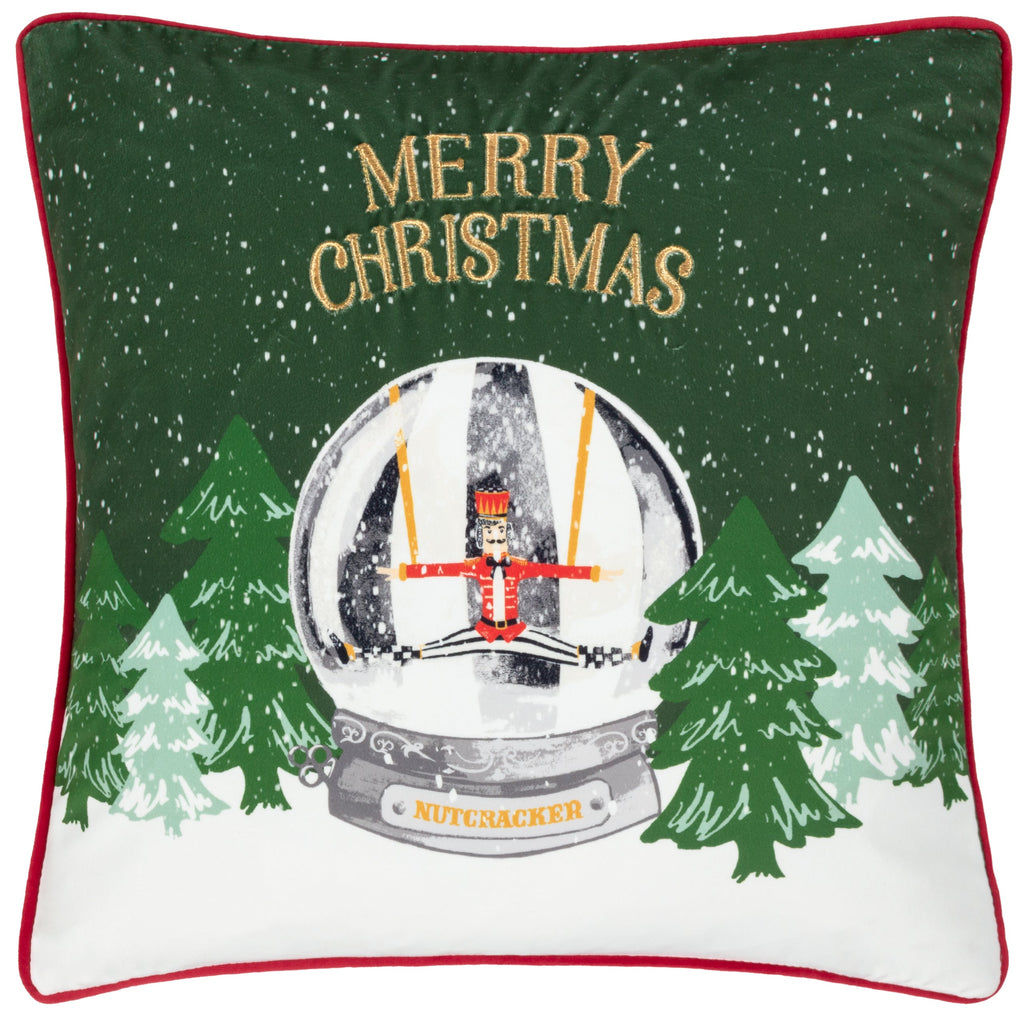 Showtime Embroidered Velvet Cushion