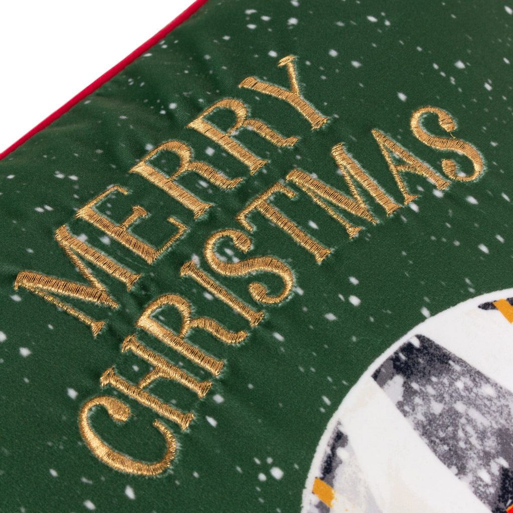 Showtime Embroidered Velvet Cushion